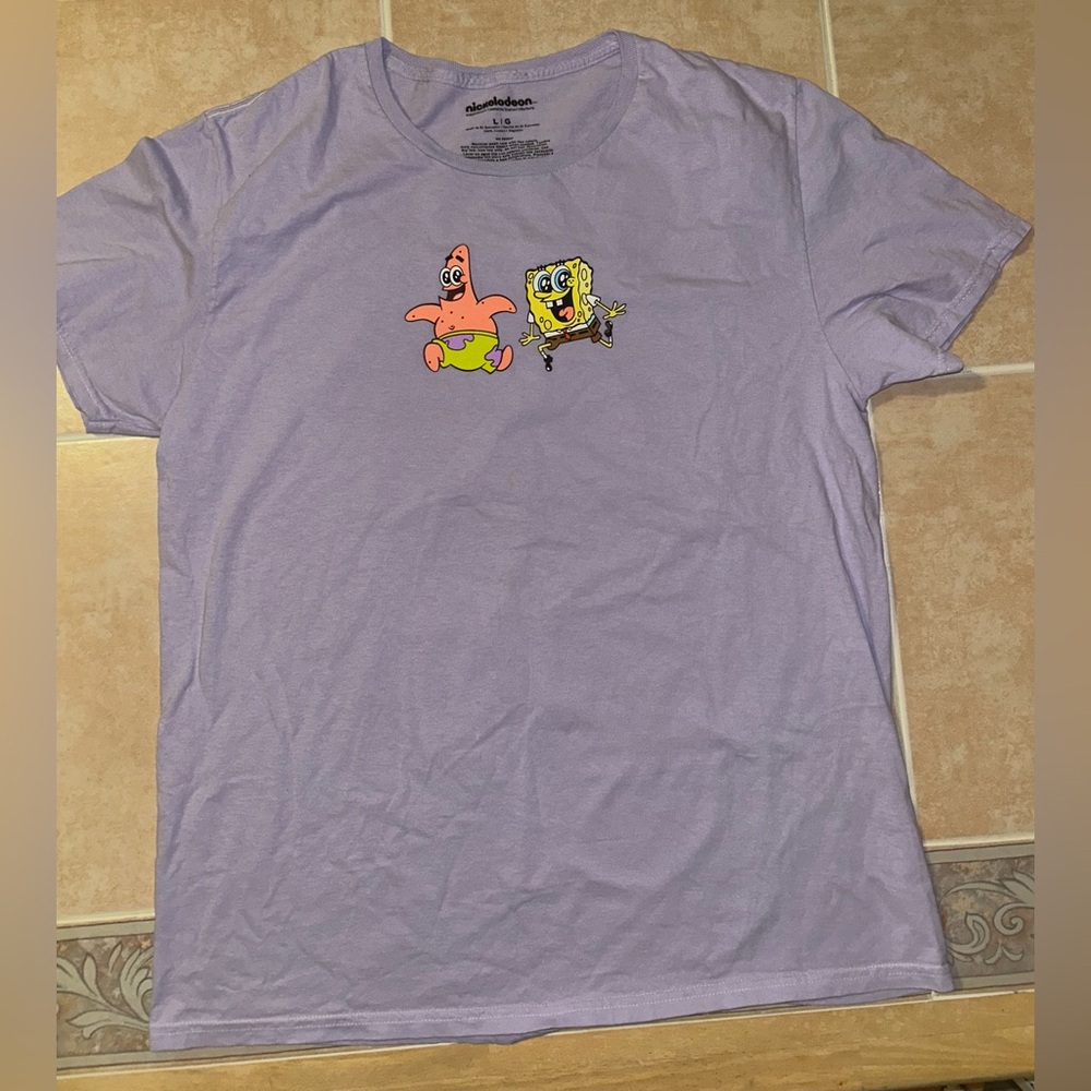 Nickelodeon Lavender SpongeBob and Patrick Tee